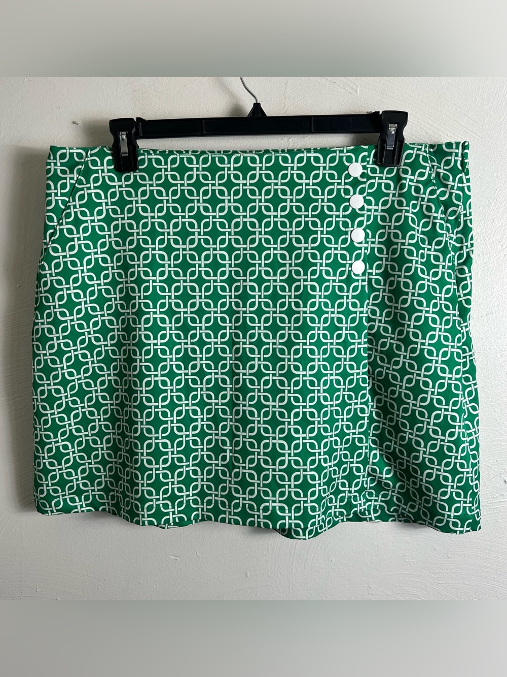 Lady Hagen Green White Links Print Moisture Wicking Skort Size 16